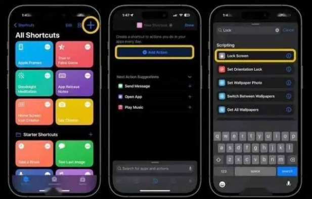绿春苹果14锁屏维修店分享iPhone14升级iOS16.4后如何创建锁屏快捷方式 