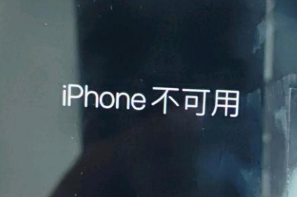 绿春苹果服务网点分享锁屏界面显示“iPhone 不可用”如何解决 